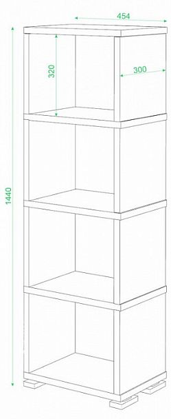 Стеллаж-колонка СБ-15/4 Шамони - Вид 2