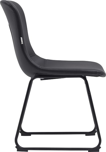 Кресло для посетителей Everprof Expo (Экспо) CF Экокожа Черный - Вид 3