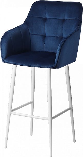 Барное поворотное кресло Мони К, Confetti blue/белый - Вид 2