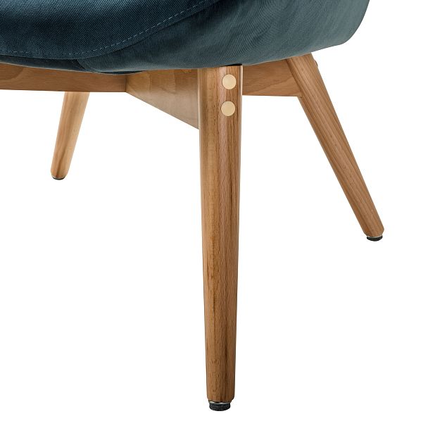 Кресло Хайбэк синий/нат.бук - Вид 8