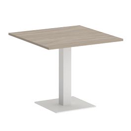 Home Office Стол квадратный VR.SP-5-90.2 Дуб аттик/Белый металл 900*900*753 - Фото предпросмотра