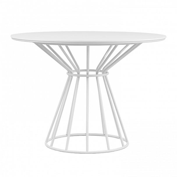 Стол Жи-Ши d1000, белый матовый - Вид 3