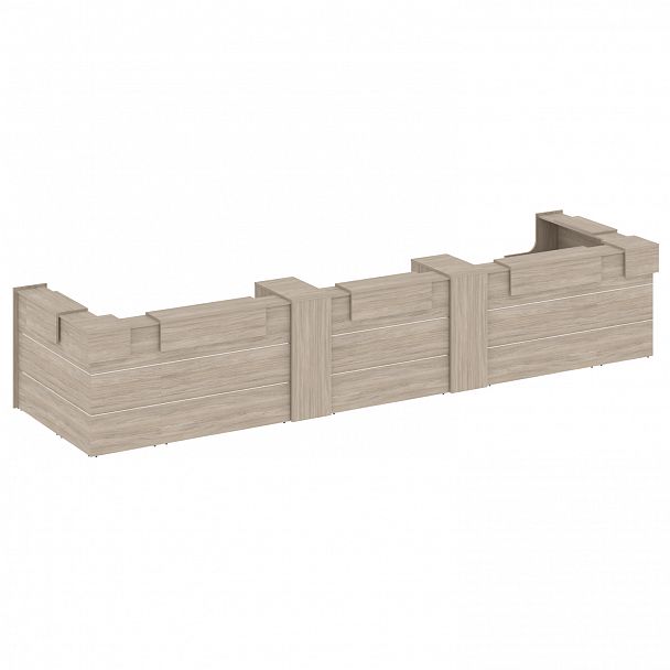 Ресепшн П-образный "Onix" O.R-K-38 дуб аттик - Вид 2