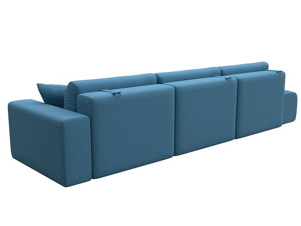 Диван прямой Лига-036 НПБ Модерн Лонг подлокотник справа Рогожка голубой - Вид 6