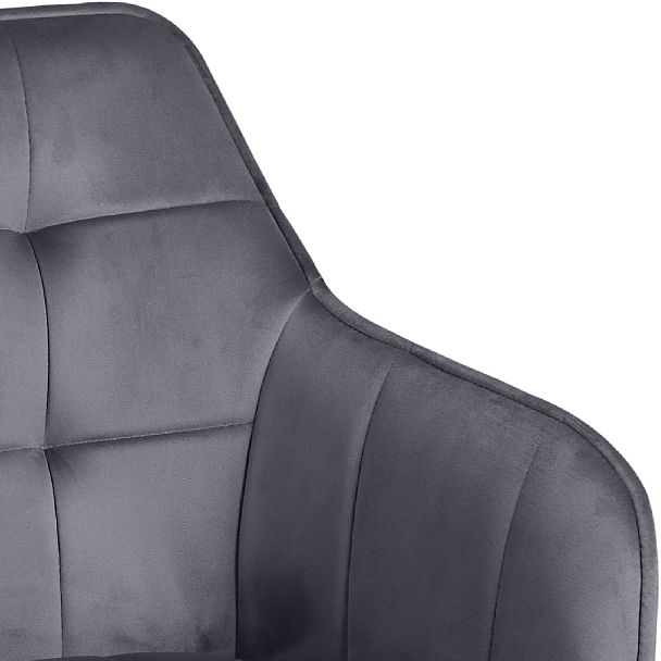 Барное поворотное кресло Мони К, темно-серый H-15/черный - Вид 9