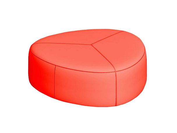 Пуф СОФТИ СФ-126 126х126х41,5h Oregon 09 (кожзам) красный "Пуфы и банкетки"  ТК-002920003484 красный - Вид 1