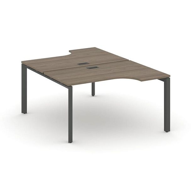 Style Project Next Рабочая станция эргономичная SN-59P.DRPA-021 Вяз Благородный/Металл Антрацит/Черный Заглушка 1380*1632/1992*750 - Вид 1