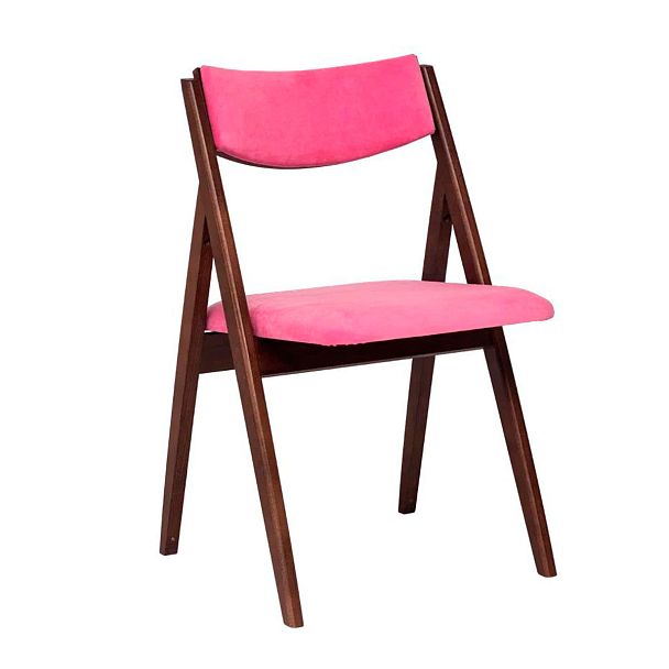 Стул раскладной Clack, мягкая спинка, велюр Teddy 833, каркас бук морилка старинный орех - Вид 2