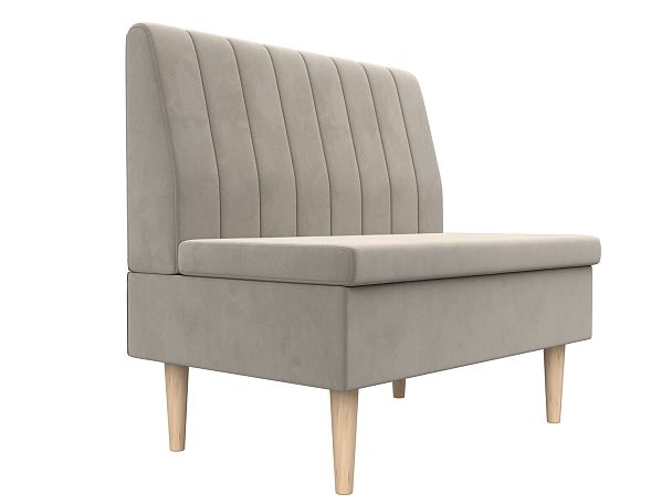 Диван прямой Мини Микровельвет бежевый - Вид 4