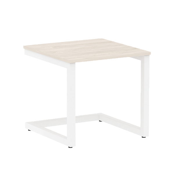 Home Office Стол журнальный VR.SP-2-58.G Денвер светлый/Белый металл 580*600*550 - Вид 1
