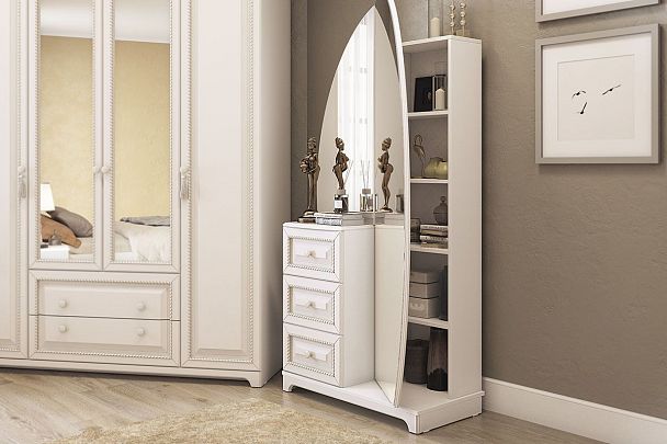 Белла Шкаф комбинированный SMB-15.1651 белый/джелато софт - Вид 3