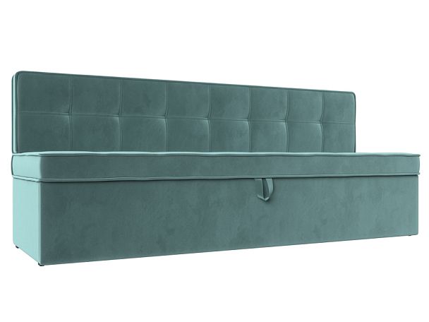 Кухонный диван Техас (полностью велюр бирюзовый) - Вид 1
