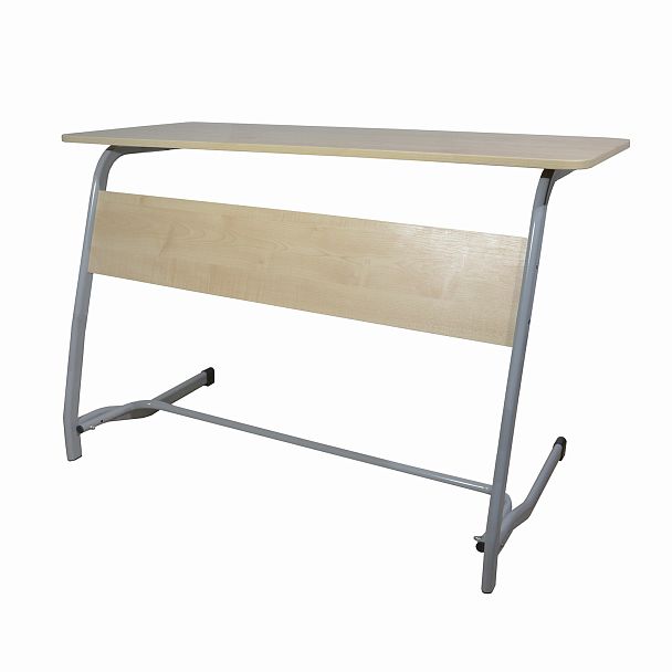 Стол-парта 2-местный нерегулируемый "Олимп", 1200х500х760 мм, рост 6, серый каркас, ЛДСП клён - Вид 7