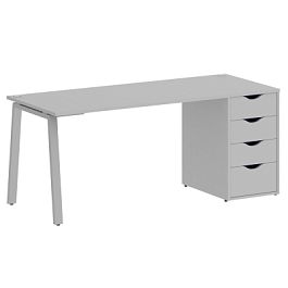 Home Office Стол письменный VR.SP-3-178.4.A Серый/Серый металл 1780*720*750 - Фото предпросмотра