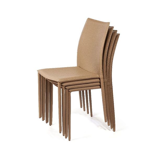 Стул Rolf, кожа бежевый - Вид 6