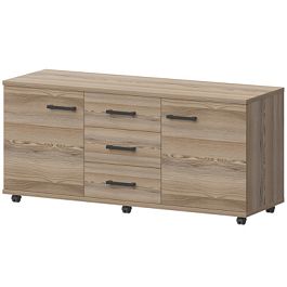 Греденция НТ-350.Ч Дуб сафари 1346x442x700 Аргентум - Фото предпросмотра