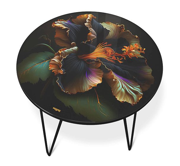 Столик журнальный Sheffilton SHT-CT27 ночной цветок/черный муар - Вид 4