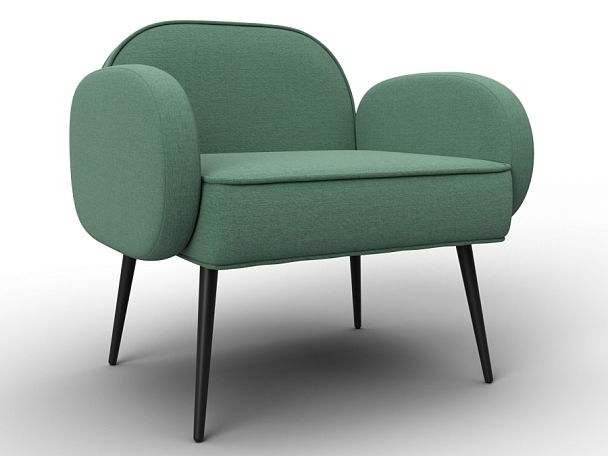 Кресло Лига-086 Рогожка зеленый - Вид 1