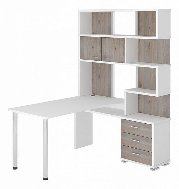 Стол компьютерный Домино нельсон СР-420/130 Белый/Нельсон правый - Вид 1