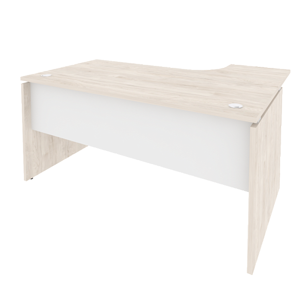 Onix Стол эргономичный левый O.SA-4 (L) Денвер светлый/Белый бриллиант 1580*1180*750 (800/460) - Вид 1