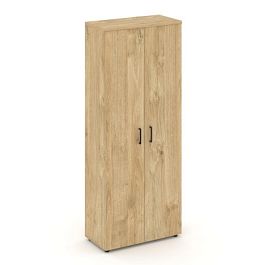 Стайл Проджект Шкаф высокий широкий SN.STS.E-108 Тиквуд Светлый/Черный Ручки 796*400*1982 - Фото предпросмотра