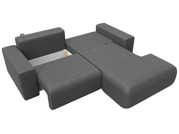 Диван угловой Лига-036 НПБ Классик правый угол Искусственная замша серый - Вид 8