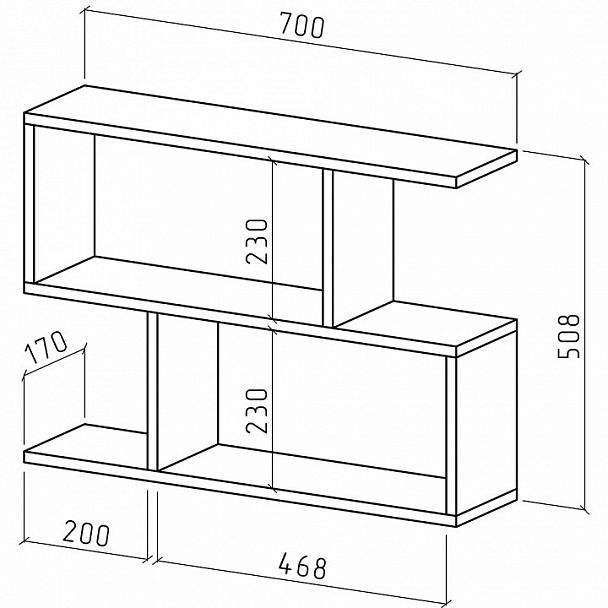 Полка навесная Лайт-4 - Вид 2