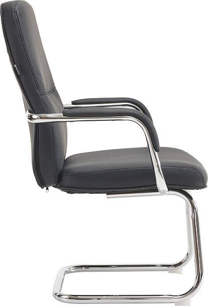 Кресло для посетителей Everprof Vesta (Веста) CF Экокожа Черный - Вид 3