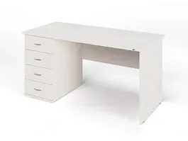 ЛАЙТ / LIGHT RLG008-15x7L Однотумбовый стол 150x70x75 Дуб Молочный - Фото предпросмотра