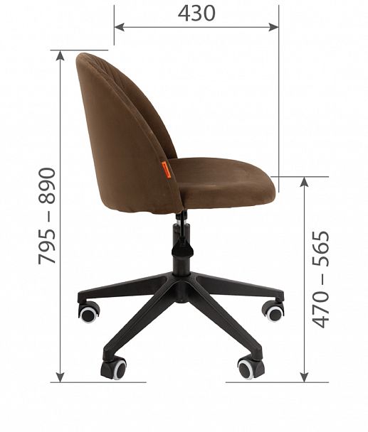 Кресло CHAIRMAN HOME 119, ткань велюр, коричневый - Вид 6