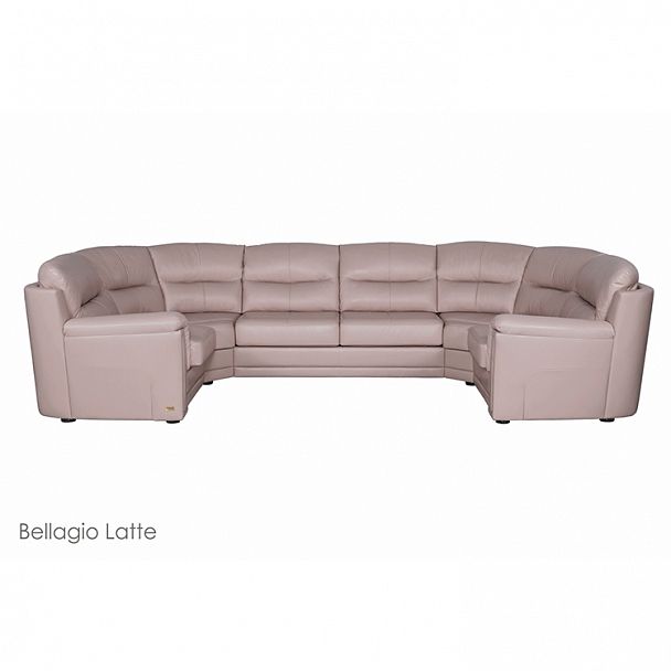 Угловой диван "Ливерпуль" 2 тумбы в коже - Вид 3