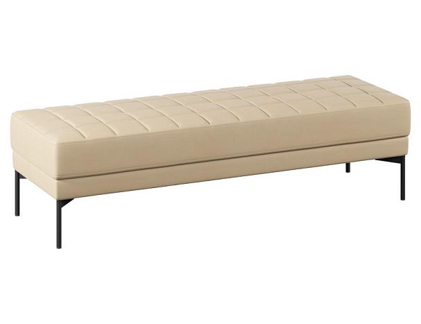 Пуф Everprof Delta трехместный Металл Черный Экокожа Бежевый - Вид 1