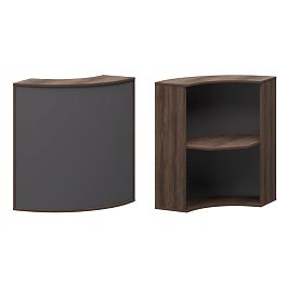 Стойка угловая А-550 дуб апрель 900x900x1220 Ресепшн - Фото предпросмотра
