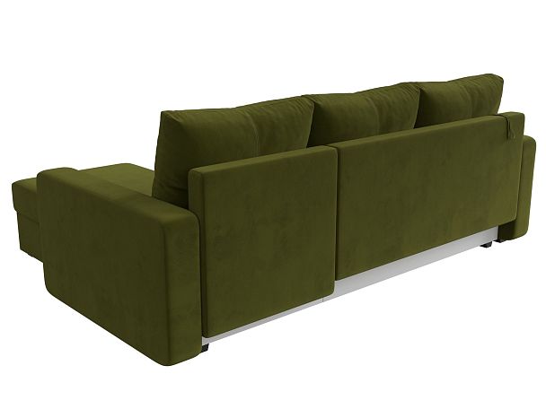 Диван угловой Ливерпуль Лайт правый угол Микровельвет зеленый - Вид 6