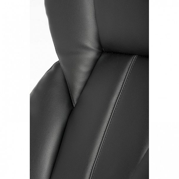 Кресло Верса / (black) сталь + хром / черная экокожа - Вид 19