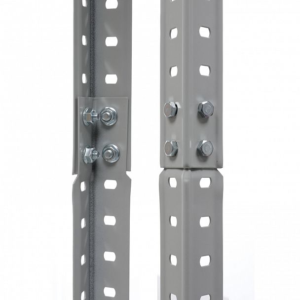 Стеллаж металлический ПРАКТИК "MS KD", сборная стойка, 1950х1000х500 мм, 4 полки, MS 200/100х50/4 - Вид 3