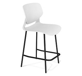 Стул полубарный Sheffilton SHT-ST59/S196-1 белый/черный муар - Фото предпросмотра