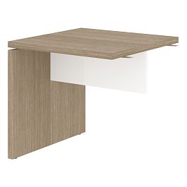 Брифинг-приставка СП-064-25-10 Дуб Натуральный/Белый глянец 800х800х750 KANON - Фото предпросмотра