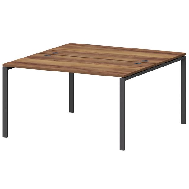 Бенч двойной на металлокаркасе СМС2-П-16К.149.Пр25 Таксония/Антрацит 1600x1496x750 Смарт - Вид 1