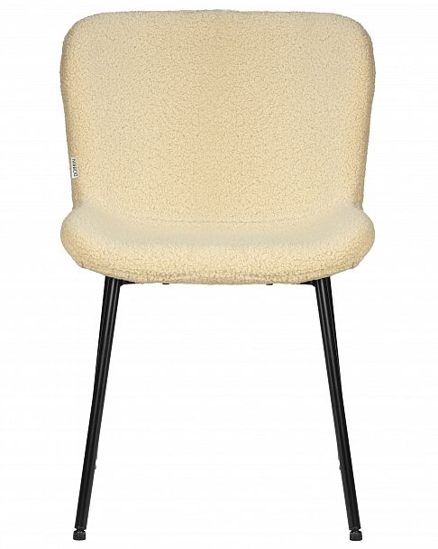 Стул обеденный DOBRIN MILO (черные ножки, кремовый букле (UF992-02)) - Вид 6