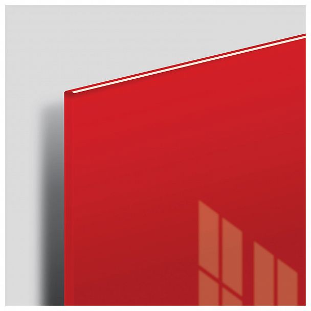 Доска магнитно-маркерная стеклянная 45х45 см, 3 магнита, КРАСНАЯ, BRAUBERG, 236737 - Вид 6