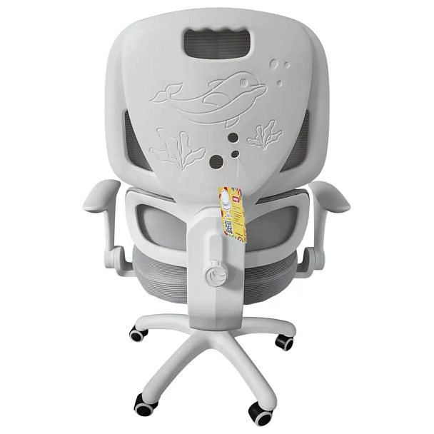 Кресло детское с поясничной поддержкой BRABIX KIDS "MG-225", сетка/ткань TW, серое, 533318 - Вид 5