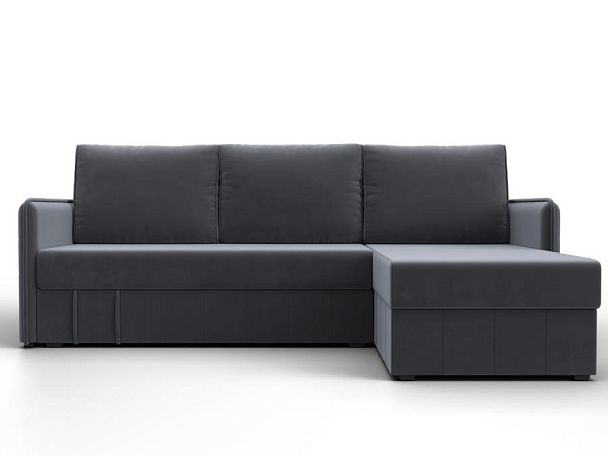 Диван угловой Слим угол универсальный Велюр серый - Вид 2