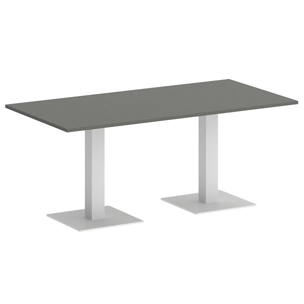 Home Office Стол прямоугольный VR.SP-5-180.2 Металлик/Белый металл 1800*900*750 - Вид 1