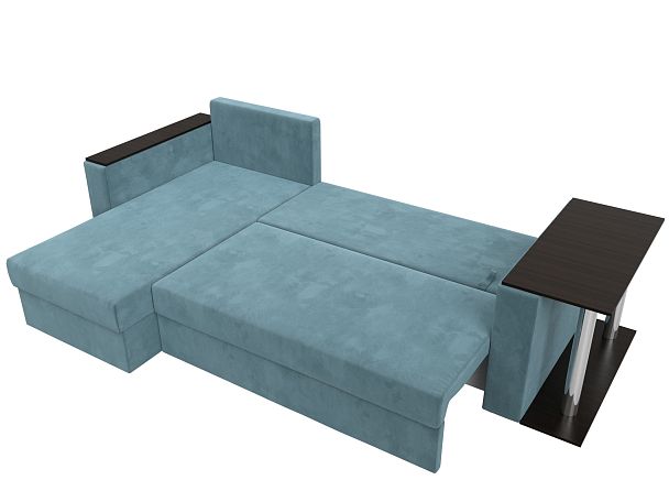 Угловой диван Атланта Лайт левый (полностью Велюр бирюзовый) - Вид 8