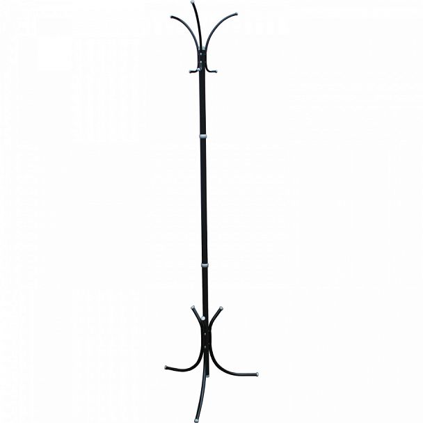 Вешалка-стойка Нова-5, 1,89 м, основание 46х52 см, 3 крючка, металл, черная - Вид 1