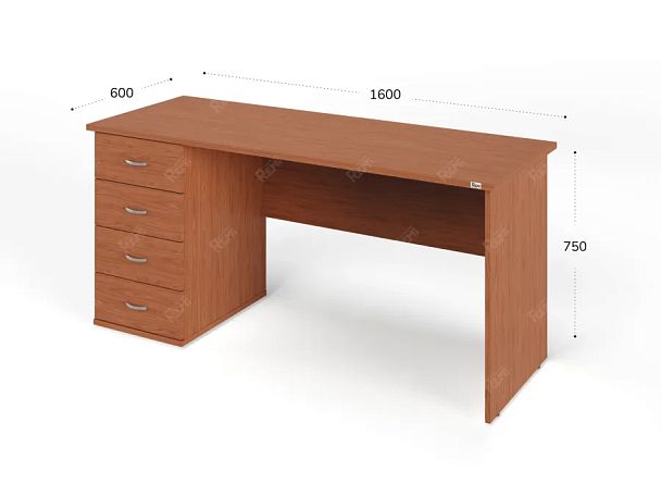 ЛАЙТ / LIGHT RLG007-16x6L Однотумбовый стол 160x60x75 Орех Итальянский - Вид 3