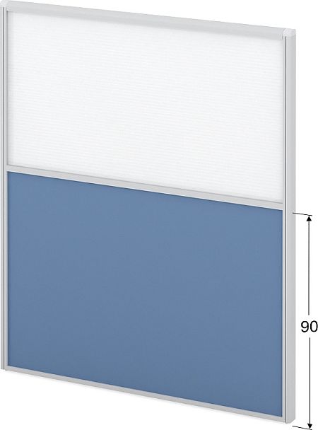 Модуль комбинированный "Мобильные офисные перегородки «Логика»"  ПК-ЛГ-МДК167х140/90П/Д-В1-536 голубой - Вид 1