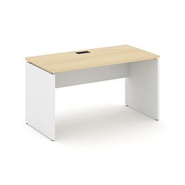 Стайл Проджект Стол письменный SN-D.SP-013 Акация Лорка/Белый/Черная Заглушка 1380*700*750 - Фото предпросмотра