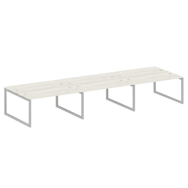 Metal System Quattro Р. ст. на 6 раб. места на О-образном м/к 50БО.СМ-6.4 Дуб наварра/Серый металл 4800*1475*750 - Вид 1